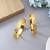 Gold color 1 pair of fashion bangle size: 2.4 (plkb164gld-2.4)