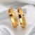 Gold color 1 pair of fashion bangle size: 2.4 (plkb164gld-2.4)
