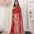 Red color weving work lichi silk fancy saree with blouse