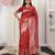 Red color weving work lichi silk fancy saree with blouse