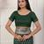 Green color weving work lichi silk fancy saree with blouse