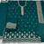 Teal green silk georgette semi stitched suit with embroidery sequence work