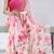pink color all over floral printed work weightless saree with unstitched blouse