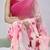 pink color all over floral printed work weightless saree with unstitched blouse