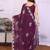 wine rich heavy star georgette art silk saree with sequins embroidery work