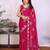 pink rich heavy star georgette art silk saree with sequins embroidery work