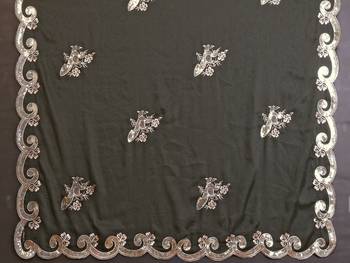  mehendi rich star georgette art silk blend saree with sequins embroidery work 3