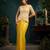Yellow embroidered organza co ord set