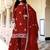 Graceful Red Embroidered Chinon Silk Festive Wear Gharara Suit