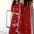 Graceful Red Embroidered Chinon Silk Festive Wear Gharara Suit
