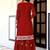 Graceful Red Embroidered Chinon Silk Festive Wear Gharara Suit