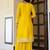 Yellow Embroidered Chinon Silk Gharara Suit
