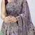 purple color all over printed work saree with unstitched blouse