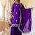  Purple Embroidered Chinon Silk Gharara Suit
