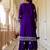  Purple Embroidered Chinon Silk Gharara Suit