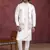 off white art silk 3 peice kurta nehru jacket set for men
