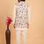 Cream khadi art silk 3 peice long jacket set for men