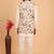Cream khadi art silk 3 peice long jacket set for men