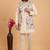 Cream khadi art silk 3 peice long jacket set for men