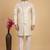 gold art silk sherwani for men 