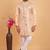 peach art silk sherwani for men 