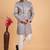 grey art silk sherwani for men 