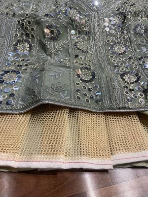 Grey Faux Georgette Fabric Sequin Lehenga Choli 3