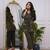 Olive green Rayon embroidery short kurti with pant