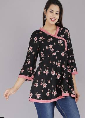 Black Crepe printed topper 1