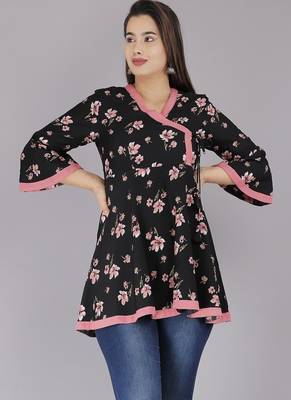 Black Crepe printed topper 3