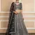 black sequins embroidered net lehenga set choli with dupatta