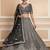black sequins embroidered net lehenga set choli with dupatta