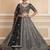 black sequins embroidered net lehenga set choli with dupatta