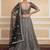 black sequins embroidered net lehenga set choli with dupatta