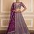 wine sequins embroidered net lehenga set choli with dupatta
