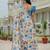 multicolor chinon digital print with mirror saree with blouse