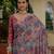multicolor chinon digital print with mirror saree with blouse