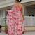 pink chinon digital print with mirror saree with blouse
