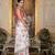 white chinon digital print with mirror saree with blouse