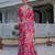 rani pink chinon digital print with mirror saree with blouse