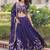  purple embroidered silk lehenga set choli with dupatta