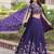  purple embroidered silk lehenga set choli with dupatta