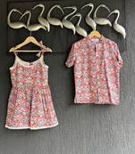 Multicolor printed cotton dress