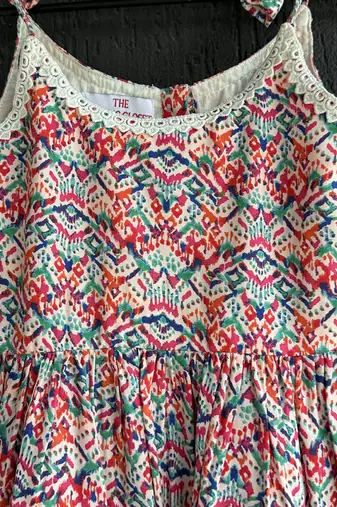 Multicolor printed cotton dress