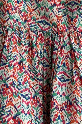 Multicolor printed cotton dress