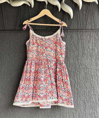 Multicolor printed cotton dress 5