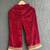 Red embroidered velvet kurta set