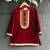 Red embroidered velvet kurta set