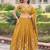  yellow embroidered silk haldi lehenga set choli with dupatta