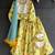 Yellow printed cotton lehenga set